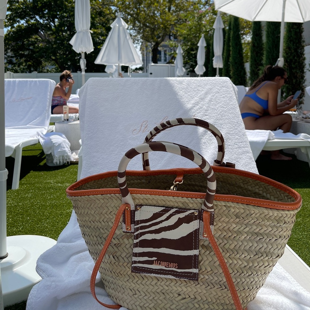 Jacquemus Beige and Brown Woven Bag